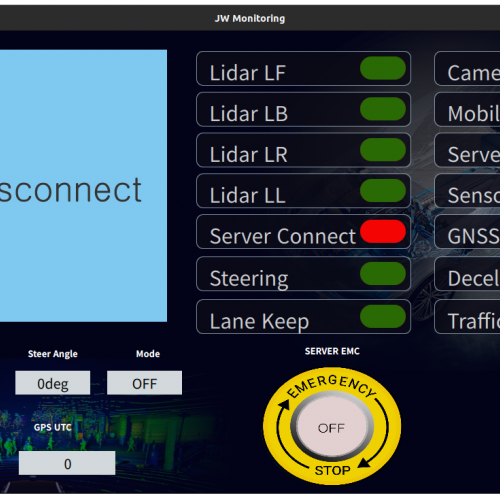 Mobile monitoring system for data collection and storage of unmanned autonomous dump truck