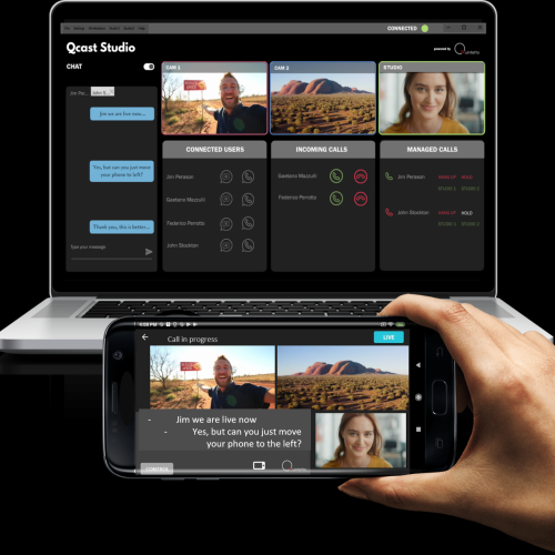 Qcast: True Real-Time private system for business communication in Media, Monitoring, Security and Maintenance