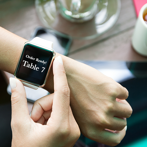 Smartwatches and bells, which are part of a cloud-based communication platform for the hospitality industry